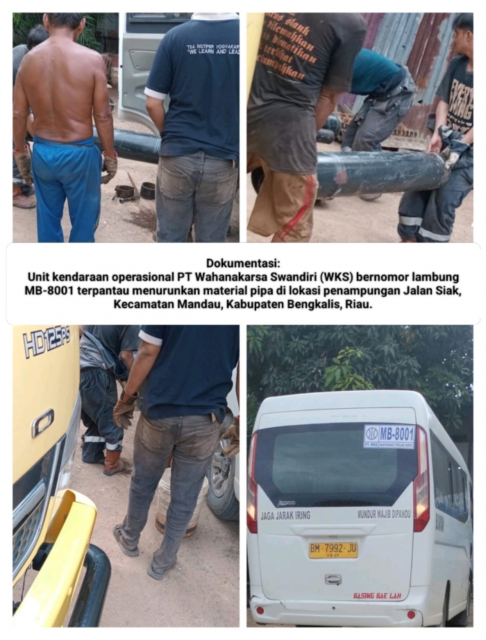 HEBOH DURI: Detik-Detik Bus Kontraktor Migas MB-8001 Terciduk Pasok Pipa ke Penadah, Polisi Diminta Segera Gerebek Gudang Berloreng di Jalan Siak