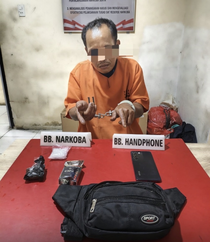 Satresnarkoba Polres Kampar Tangkap Pelaku Narkoba di Desa Pantai Cermin