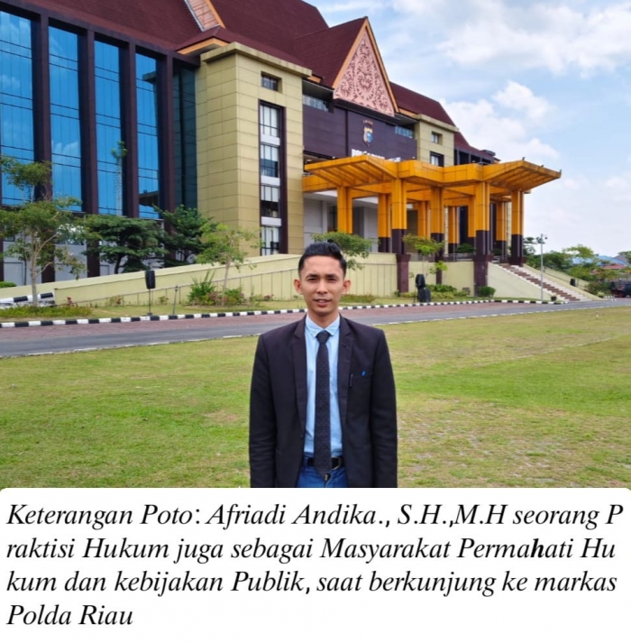 Afriadi Andika S.H M.H : Polri Penegak Hukum, Harus Berada Dibawah Naungan Presiden