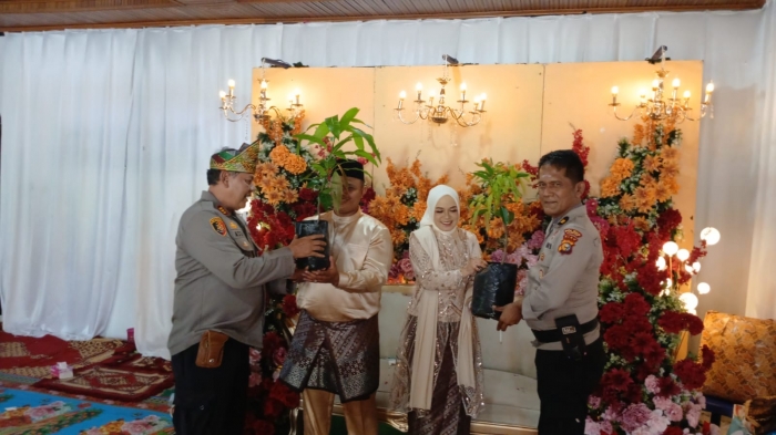 Kado Unik Kapolsek Kampar: Bibit Pohon Mangga untuk Pengantin!