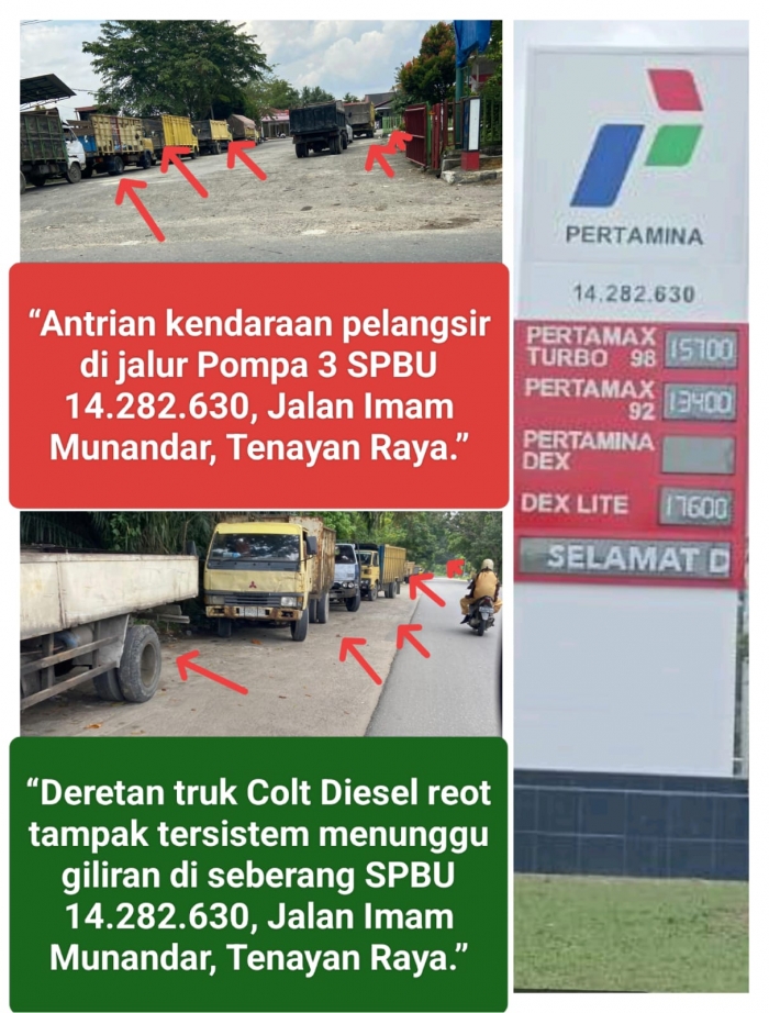 Mafia Solar SPBU 14.282.630 Jalan Imam Munandar, Puluhan Truk Pelangsir Antri Jalur Pompa 3 di Bawah PT LG Hapil Perkasa Diduga Lolos Pengawasan APH