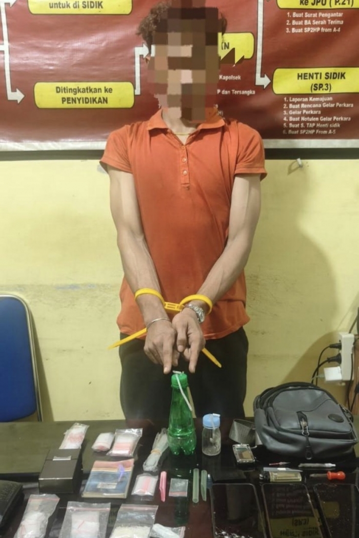 Polsek Siak Hulu Tangkap Pelaku Narkoba, Sita 10,59 Gram Sabu-sabu