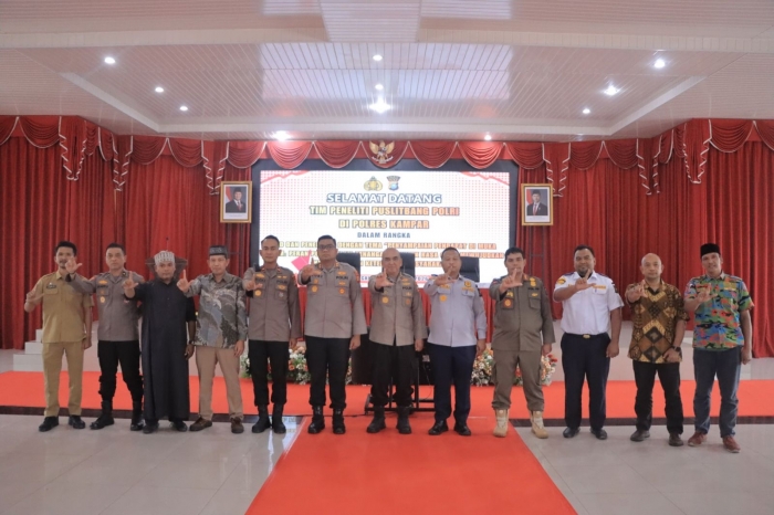 Sinergi Polres Kampar dan Puslitbang Polri Perkuat Penanganan Unjuk Rasa