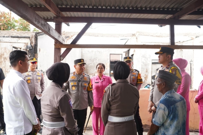 Kebakaran Aspol Pintu Angin, Kapolda Riau Pastikan Bantuan dan Pemulihan