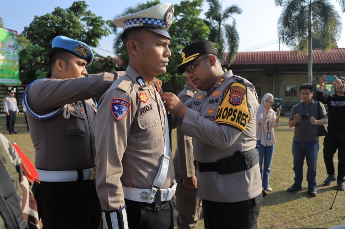 Polres Kampar Gelar Apel Siaga Operasi Lancang Kuning 2026, Perkuat Pengamanan Mudik Lebaran