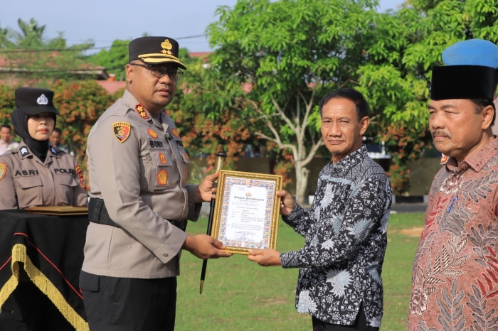 Polres Kampar Gelar Apel Akbar Sabuk Kamtibmas, Apresiasi Masyarakat Pendukung Keamanan