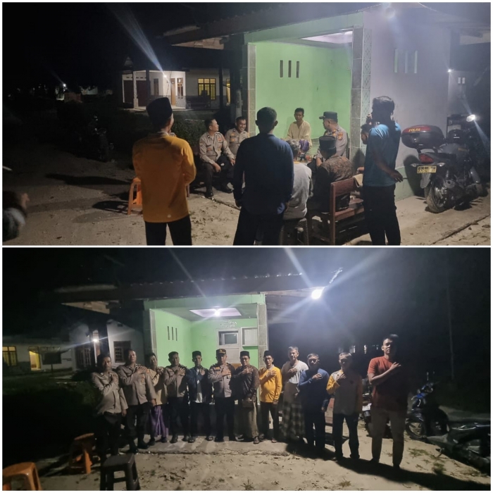 Sat Binmas Polres Kampar Sambangi Pos Satkamling Laboy Jaya